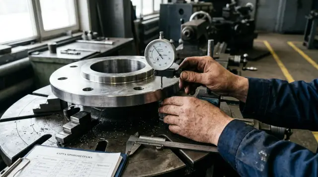 Is a vertical turning center justified for flanges?