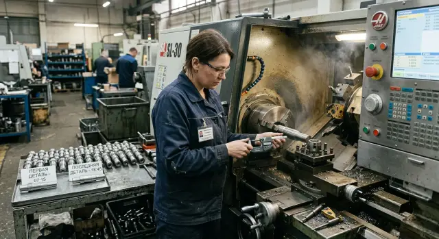 Part size drifting toward the end of the shift: temperature and wear