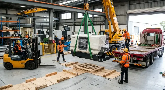 Emal maşınının boşaldılması: forklift, kran və işə başlamadan əvvəl edilən səhvlər